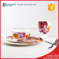 Awalong heißer Verkauf Knochen China Abendessen mit Rosen entwerfen Keramik Geschirr